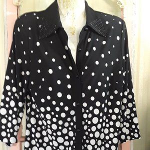 Italy Polka Dot Blouse Carla Ferroni by Lady Jane